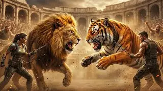 🦁🔥 LION VS TIGER &mdash; EPIC CINEMATIC STADIUM BATTLE 🔥🐯