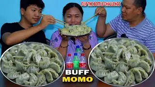 FLIP THE BOTTLE CHALLENGE 😀😀 BUFF MOMO | FUNNY GAME WITH FAMILY @tham_thapa