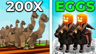 Using BRONTOSAURUS to HATCH 200 SPOOKY EGGS in Grow A Garden!