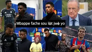 Mbappe fache anpil sou lòt jwè Real Madrid yo ki pap fè pyès efò/ Raphinha dil te metite ballon dò a