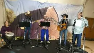 Bonnie Campbell and the extras at the INBMA Music Showcase