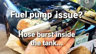 Fuel pump priming but no pressure indication on gauge. No engine start condition