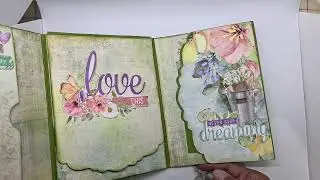 Folio made with Uniquely Creative album Dies, Elizabeth Craft Paper and Simple Stories diecuts.