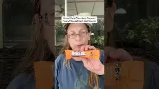 Unreal dark chocolate caramel peanut nougat candy bar food review #food #foodreview #candy