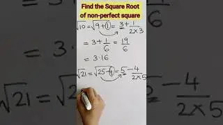 Finding the Square-root of a Non-Perfect square #Shorts #MathsTricks