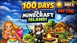 Minecraft 100 Days Survival on an Island | Adelina's Playhouse