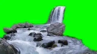 Waterfall Green Screen /Waterfall footage on Green screen/Green screen effect