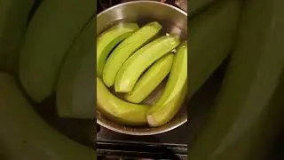 boiling green bananas