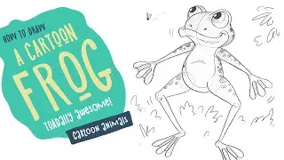 How to draw a cartoon frog