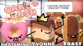 Toast plays Cake Bash game with Miyoung, Yvonnie and Sean