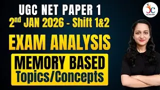 UGC NET Paper 1 Analysis 2nd Jan 2026 - Shift 1&2 | Memory Based Topics/Concepts | UGC NET Jan 2026