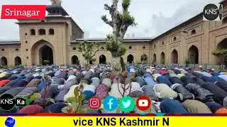 Thousands throng historical Jama Masjid Srinagar to participate in congregational prayers on the -