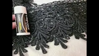 YYCRAFT 5 Yards Black Lace Edge Trim Wedding Applique DIY Sewing Crafts(Width:3.5