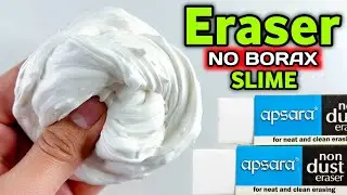 NO BORAX ERASER SLIME✨ How to make No Borax Eraser Slime with Fevicol at home easy [ASMR]