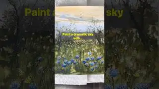 Paint a dramatic sky #watercolor #artinstruction #beginnerarttips #art