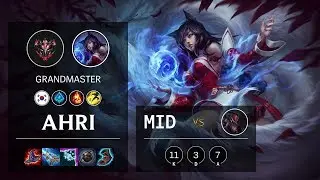 Ahri Mid vs Lucian - KR Grandmaster Patch 10.8