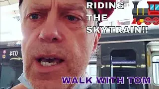 Riding the Skytrain from King George station To Waterfront Station
