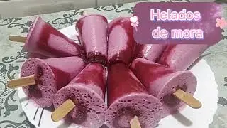 Helado de mora casero cremoso y artesanal fácil. #helado #parati #viral #viralvideo