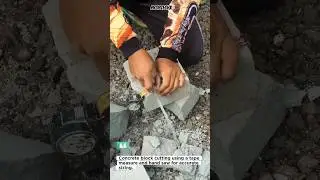 Hand Saw Concrete Block Cut: Clean, Fast & Accurate! #Masonry #Construction #DIY