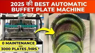 Best Paper Plate Model | Full Automatic Double Die Buffet Plate Making Machine #paperplatemachine