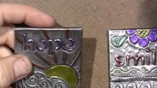 Tutorial; Pewter Tiles for mixed media mosaic