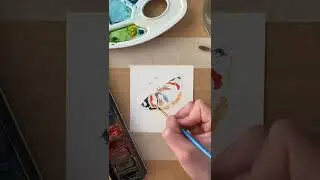 Red Admiral Butterfly painting Timelapse