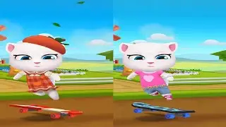 Talking Tom Gold Run Chinese Version NEW UPDATE New Character PERSIMMON ANGELA VS Angela Gameplay HD