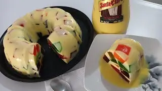 Mi versión de... Gelatina de mosaico de rompope.