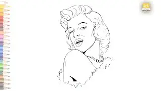 Marilyn Monroe drawing easy || How to draw Marilyn Monroe drawing step by step
