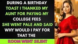 DURING A BIRTHDAY TOAST I THANKED MY AUNT FOR PAYING MY COLLEGE FEES SHE WENT PALE AND SAID