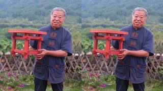 Make a small stool with Lu Ban Lock interlocking structure for home use