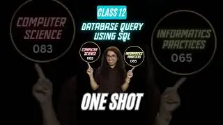 One Shot Series of CBSE Computer Science/Informatics Practices Class 12| Barkha Mam #ytshorts #cbse
