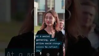 AI Clothing That Changes Colour Based on Emotion! 🔥 Futuristic Wearable Tech  #ideapitch #techshorts