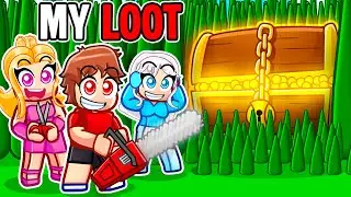 Techy играет в Cut The Grass в Roblox с моими сумасшедшими фанатками...