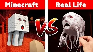 MINECRAFT GHAST IN REAL LIFE! Minecraft vs Real Life animation 2022