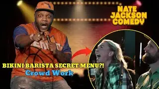 (Comedy) Nate Jackson Crowd Work: Bikini Barista Spills The Secret Menu Secrets! ☕️👙
