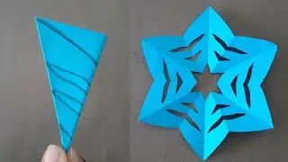 How to Make Paper Snowflake / 3D Paper Snowflake #christmas #papercrafts #diy #snowflakes 