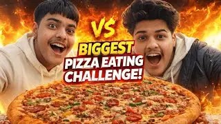 Largest Pizza 🍕 Eating Challenge With Brothers 😍 | #asliayush