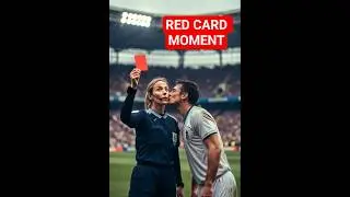 Female Referee Shows Red Card &mdash; Footballer Left Speechless 😳⚽#FootballDrama #RedCard #FemaleReferee
