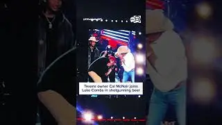 CJ Stroud and Cal McNair joined Luke Combs on stage during Combs' show Saturday night at NRG Stadium