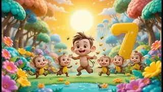 Monkey Counting Song | Learn Numbers with Playful Monkeys | Fun Counting Rhyme for Kids