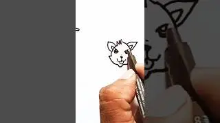 How to draw jackal for kids easy #art #ytshorts #viral #shorts #jackal