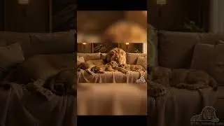 ASMR Lion & Cubs Snuggled up 🦁 Gentle Purrs and Snoring