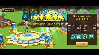 Summon Light Sky Surfer (Daniel) Summoners War. Insane! Rare!