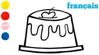 Comment dessiner et colorier un g&acirc;teau &agrave; la gel&eacute;e pour les enfants