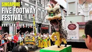 Hok San Lion Dance | Singapore Lion Dance at Chinatown | Five Footway Festival #liondance #chinatown