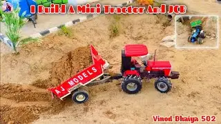 Building a Big river 😲💥 using Rc Vehicles with concrete || Rc jcb and tractor construction part 3