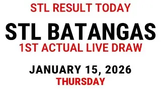 STL Batangas Live Draw Today January 15 2026 - 12pm STL 1st Draw Result