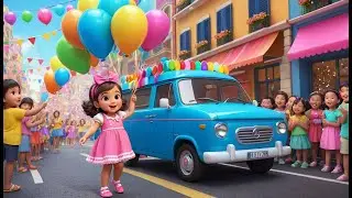 Colorful Van New Year Parade | Nursery Rhyme Song for Kids | Baby Learning Songs