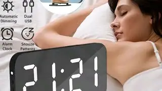 china Digital mirror alarm clock big display 2023 good product 👍😊👍👍😊